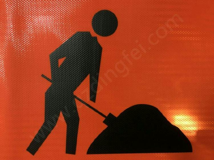 Workers Ahead Construction Warning Roll Up Sign Stand - 